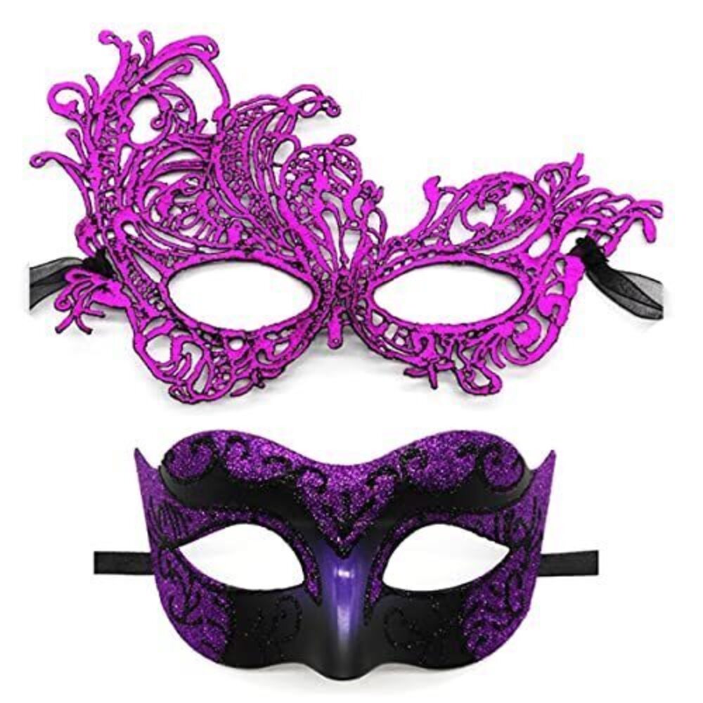 8916 Masquerade Mask for Couples Lace Eye Mask Venetian Carnival Halloween